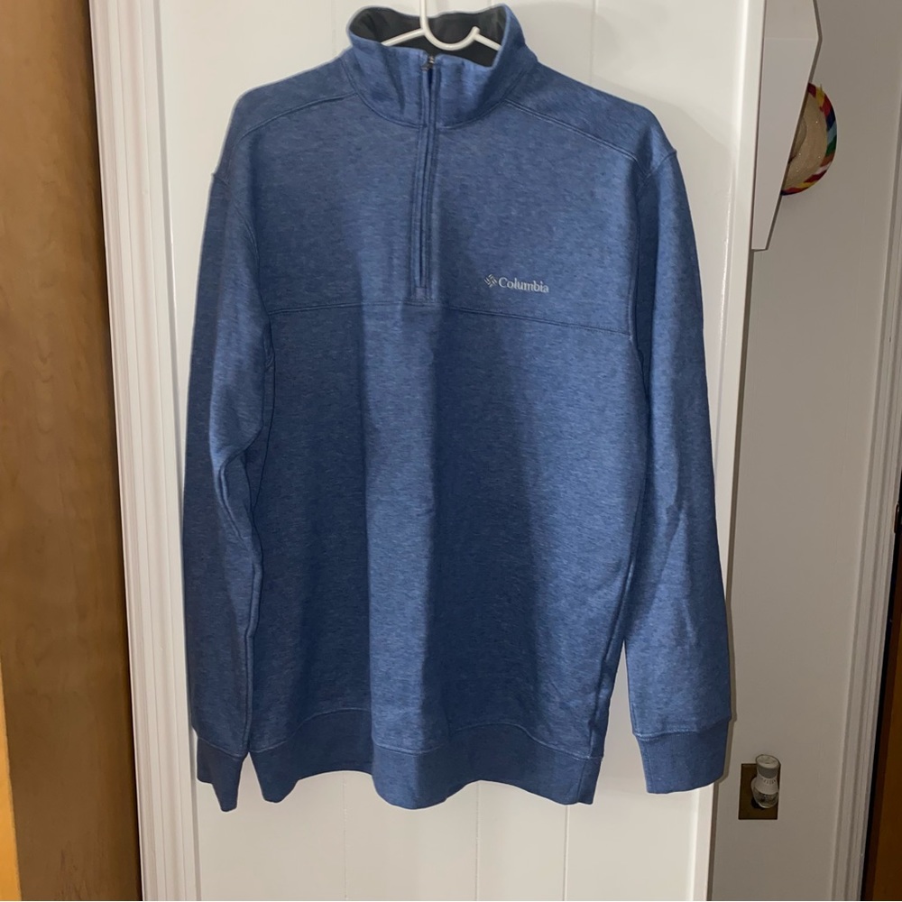 Columbia Men's Hart Mountain II Carbon Heather 1/2 Zip Long Sleeve. Size M - Picture 3 of 6